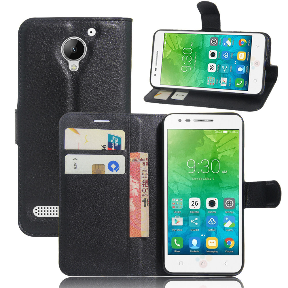 Чохол-книжка Litchie Wallet для Lenovo Vibe C2 Чорний