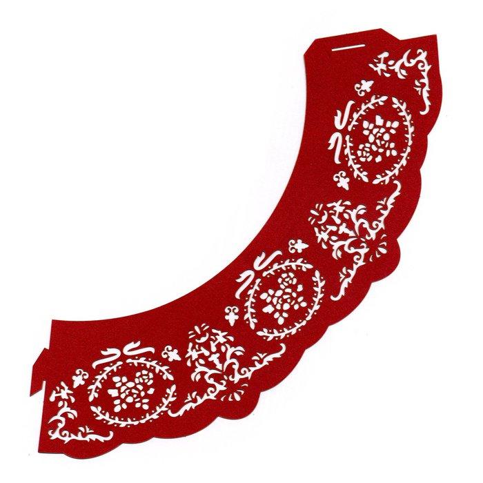 0364 Накладка паперова декоративна ажурна для мафінів різних кольорів (уп 20 шт.), фото 1