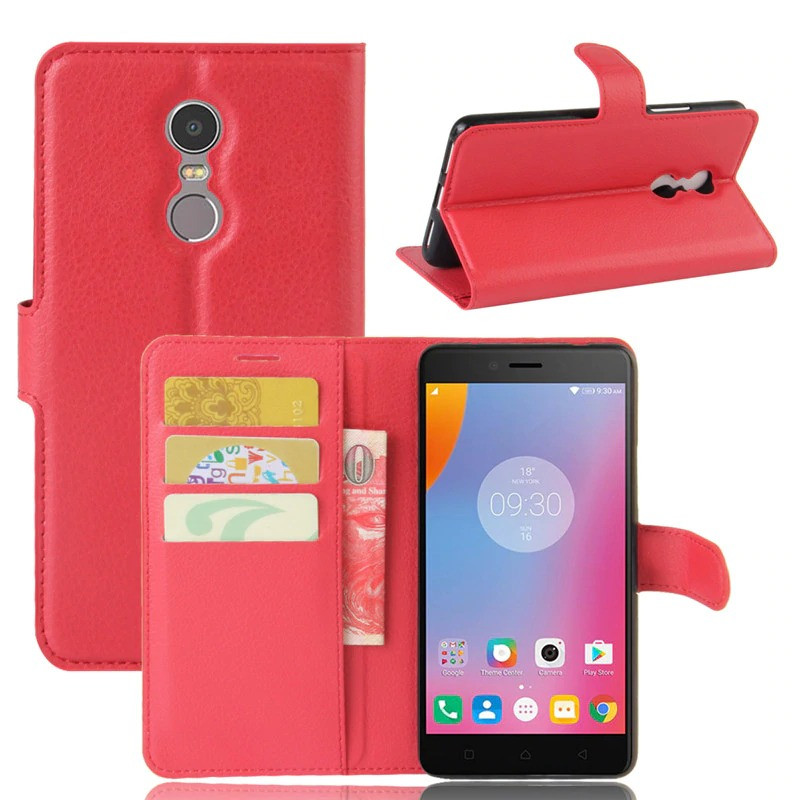 Чохол-книжка Litchie Wallet для Lenovo K6 Note Червоний
