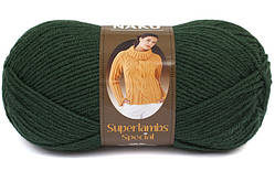 Nako SUPERLAMBS SPECIAL (Суперламбс спесіал) № 3601 темно-зелений (Напівшерстяна пряжа, нитки для в'язання)