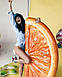 Пляжний надувний матрац Intex 58763 Orange Slice Апельсин, фото 5