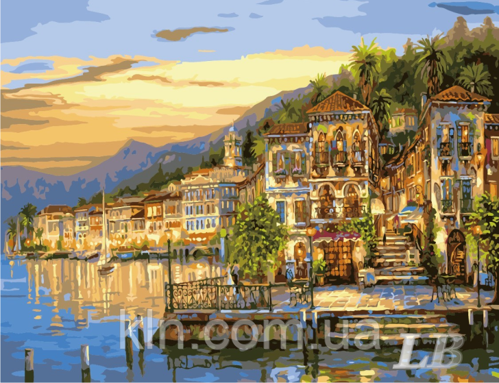 Картина за номерами Menglei Белладжо, озеро Комо, Італія MMC017 50 х 65 см, фото 1