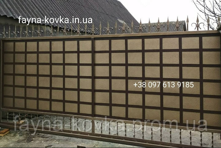 Ковані ворота, відкатні, виїзні, відкатні 2019