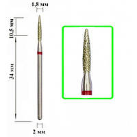 Алмазна насадка Полум'я Red 1.8*10.5