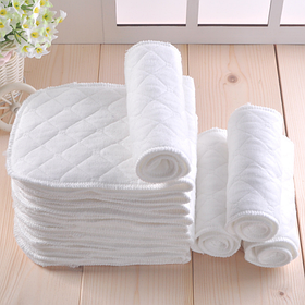 Вкладиш 6ти шаровий бавовняний для багаторазових підгузників 30х11 см. Білий 30322