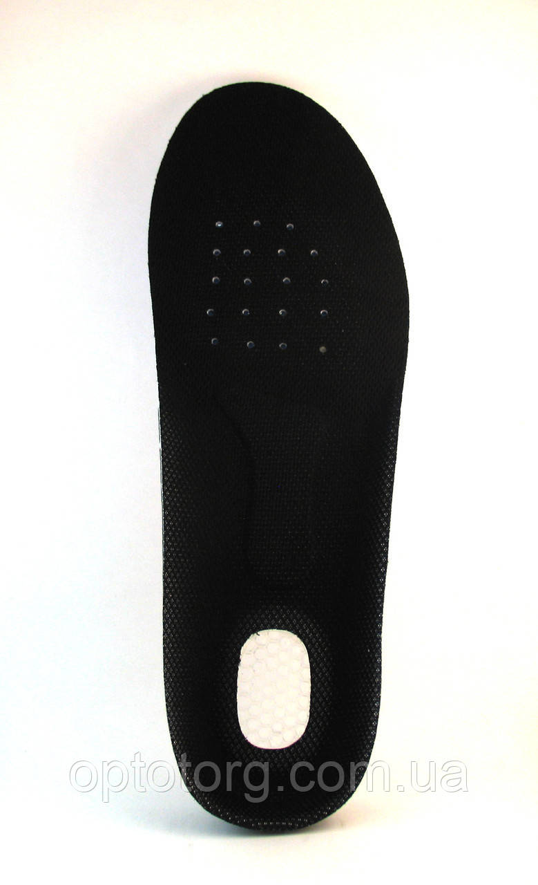 Устілка кроссовочная Чорна жіночі 36-40 з силіконовою п'ятою і супінатором