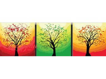 Картина за номерами Menglei Триптих. Весна Літо Осінь MT3031 50 х 150 см