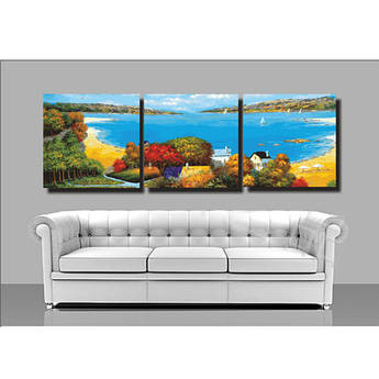 Картина за номерами Menglei Триптих. Морське узбережжя MT3036 50 х 150 см