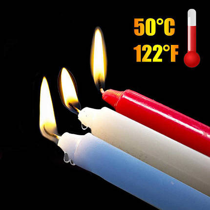 Свічки для БДСМ з тепературою плавлення 65-70 градусів - 3 штуки набір, фото 1