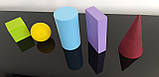 Цветной набор геометрических тел, от 6 см,  геометричні тіла, геометричні фігури, 60 мм, кольорові, фото 3