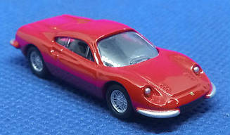 Модель Ferrari micro cars Dino 246 GT в масштабі 1:100 (червоний)