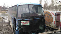 Производство и замена лобового верхнего стекла триплекс на автобусе Setra S228 DT в Никополе (Украина). 5