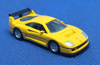 Модель Ferrari micro cars F40 Competizione в масштабі 1:100 (жовтий)