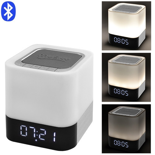 Bluetooth-колонка DY28, c функцією PowerBank, світильник (сенсорний), годинник, будильник