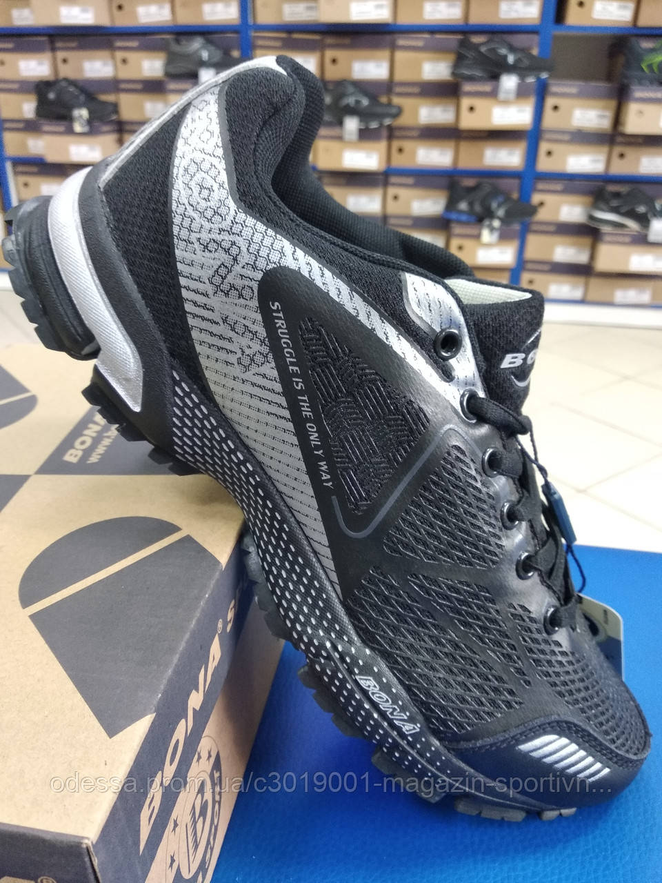 Кроссовки Летние Сетка Мужские Черные BONA (Бона), Р.41,44 Маломер ...