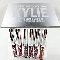 Набор матовых блесков Kylie holiday edition 6шт