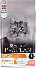 Корм PRO PLAN Elegant Adult для дорослих кішок з чутливою шкірою з лососем 10 кг