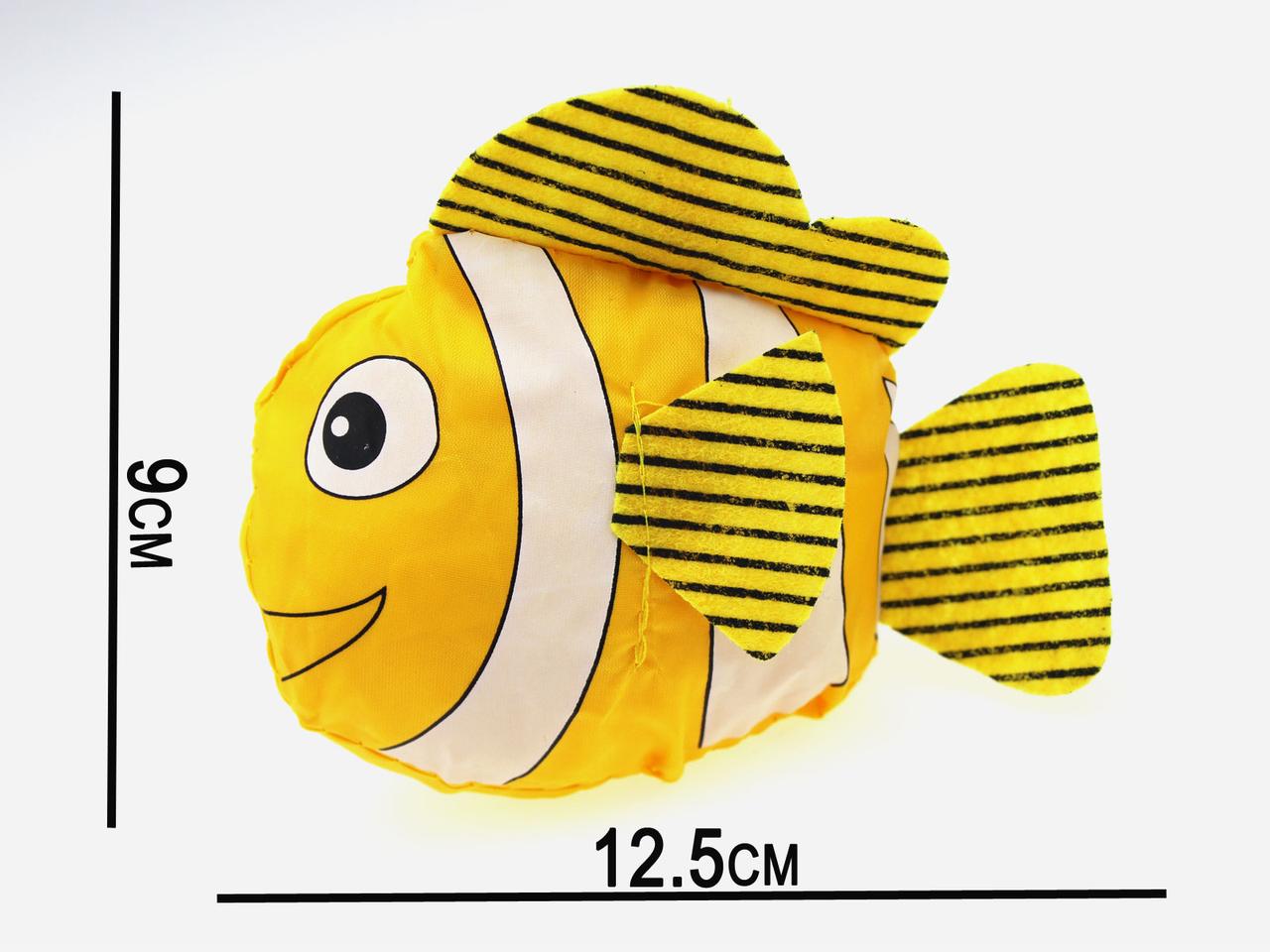 Сумка для покупок складна T2-15 "рибка" жовта