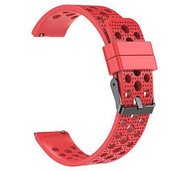 Спортивний ремінець з перфорацією для годинника Samsung Galaxy Watch Active (SM-R500)/Active 2 (SM-R820/R830) - Red