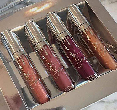 Рідка матова помада KYLIE Matte Holiday Edition набір 4 шт кольору, фото 1