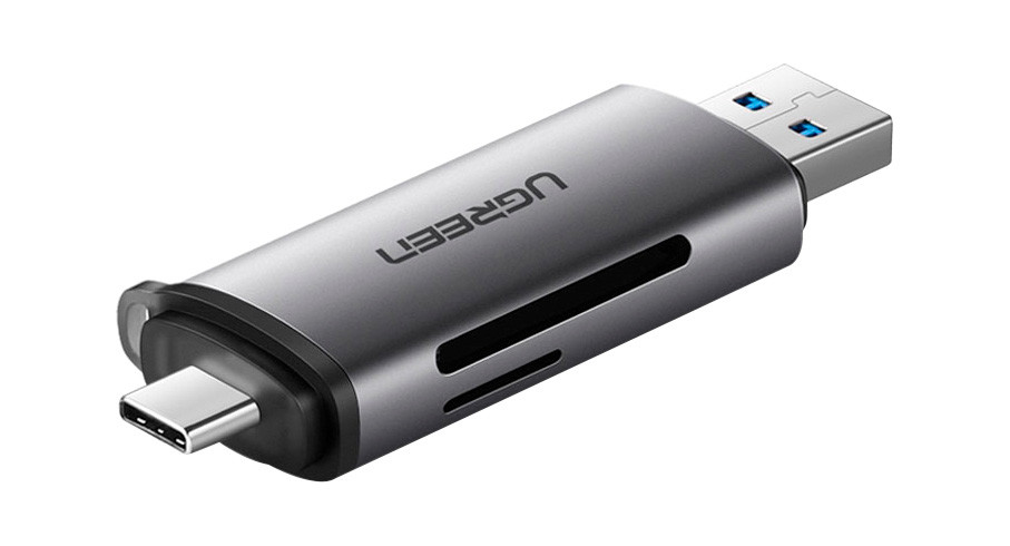 Кардридер Ugreen USB 3.0 Type-A/C — OTG/SD/MicroSD