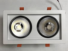 Світлодіодний поворотний світильник подвійний 36 W 3000 K Код.59517, фото 3