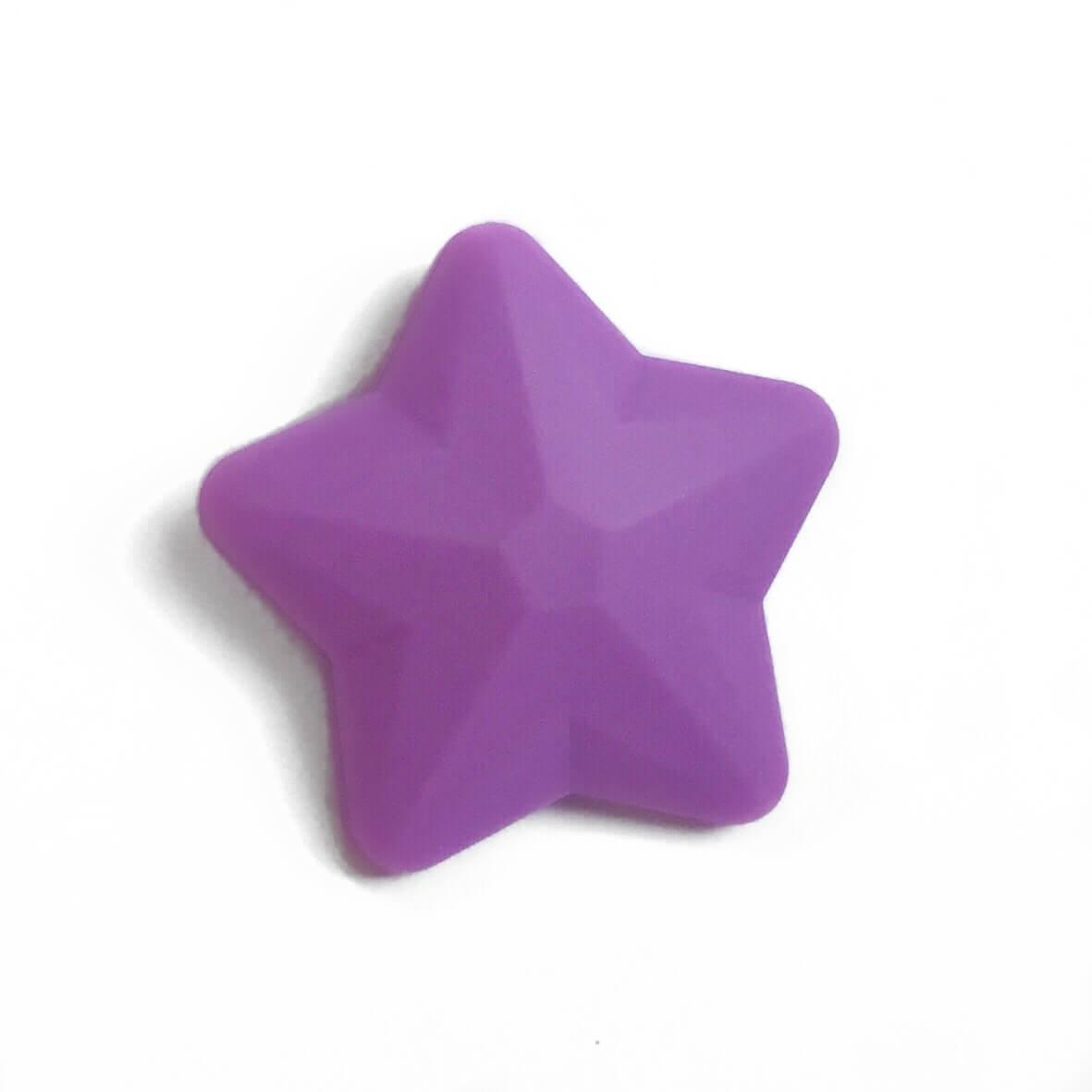 Зірка велика (бузок) 45мм, силіконові намистини, фото 1