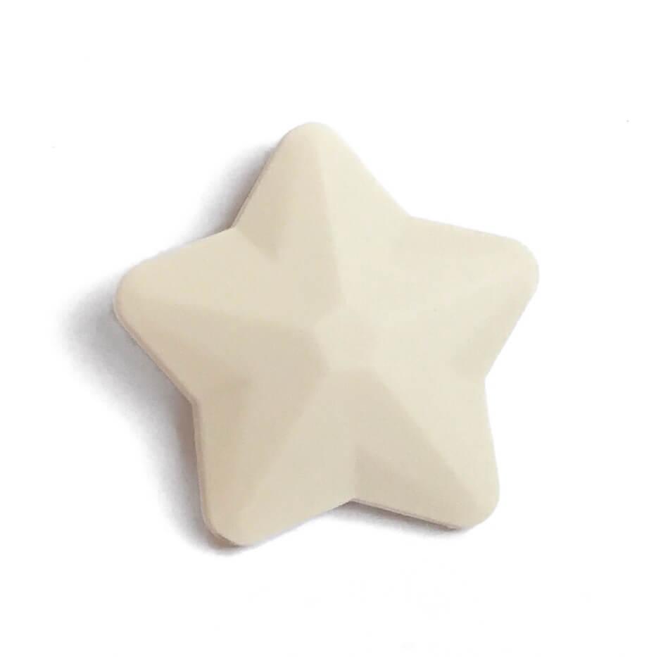 Зірка велика (бежева) 45мм, силіконові намистини, фото 1