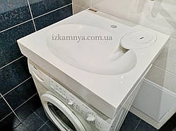 Умивальник зі штучного каменю на пральну машину РАА 001 60x60 білий