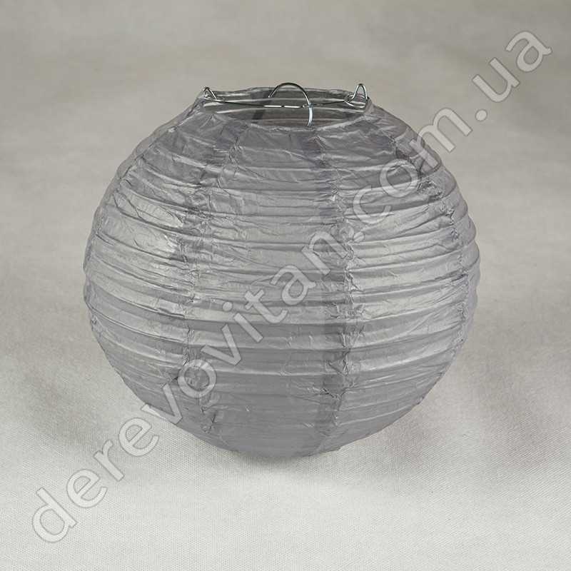Бумажный подвесной фонарик, серый, 40 см - фото 1 - id-p925765954
