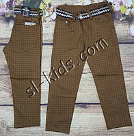 Яскраві штани, джинси для хлопчика 8-12 років (карта коричневі) опт.Туреччина