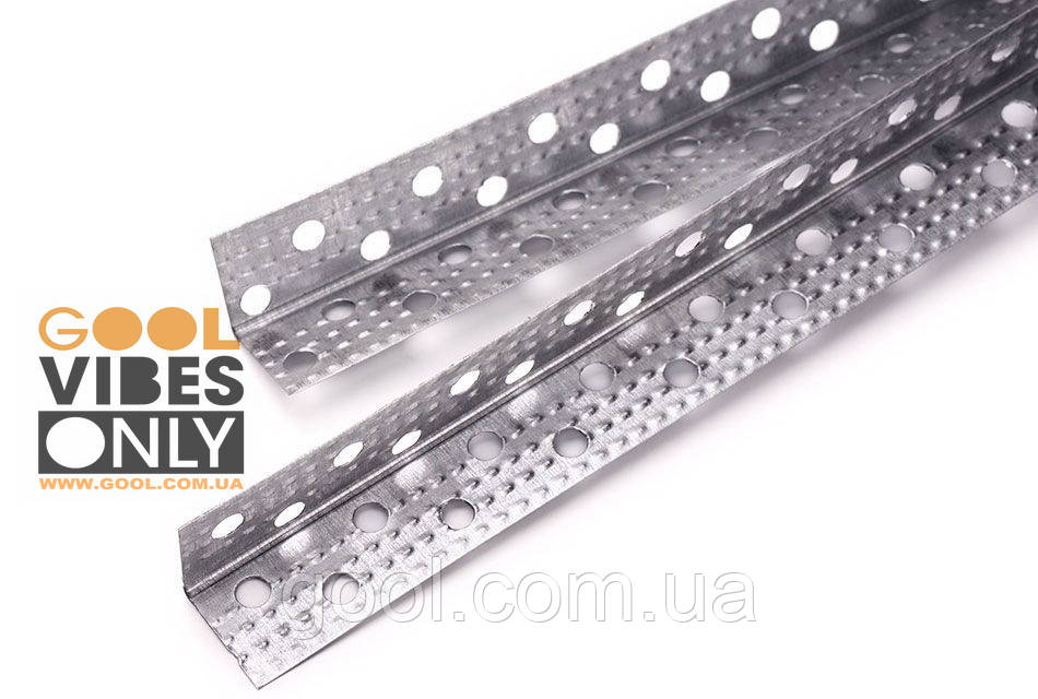Кут алюмінієвий перфорований розмір 23х23 мм, товщина 0,3 мм, довжина 3 ...