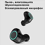 Стильні Bluetooth 4.2 навушники бездротові Wi-pods S2, водонепроникні в дизайнерському павербанку. Золото, фото 5