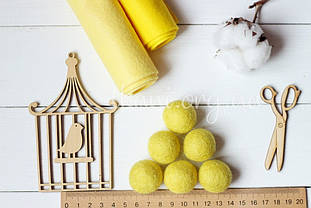 Кульки з вовни 2,5 см №40 жовті