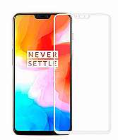 Захисне скло для OnePlus 6 Full Сover білий 0,3 мм в упаковці