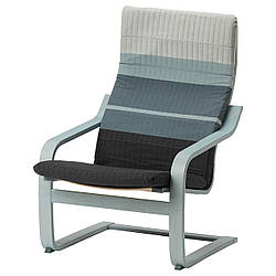 Крісло IKEA POÄNG синій/сірий 192.618.70