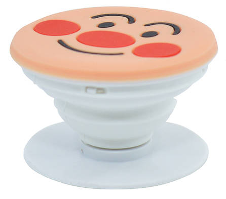 Попсокет Popsocket (Тримач для телефона) Unipha ART610 3D Смайлик Кремовий (299424), фото 3