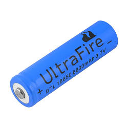 Акумулятор 18650, Ultra Fire, 6800mAh, 3.7 V, синій