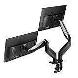 Настільний кронштейн для двох моніторів 22" - 27" NB F185A, фото 4