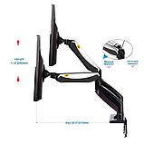 Настільний кронштейн для двох моніторів 22" - 27" NB F185A, фото 7