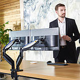 Настільний кронштейн для двох моніторів 22" - 27" NB F185A, фото 2