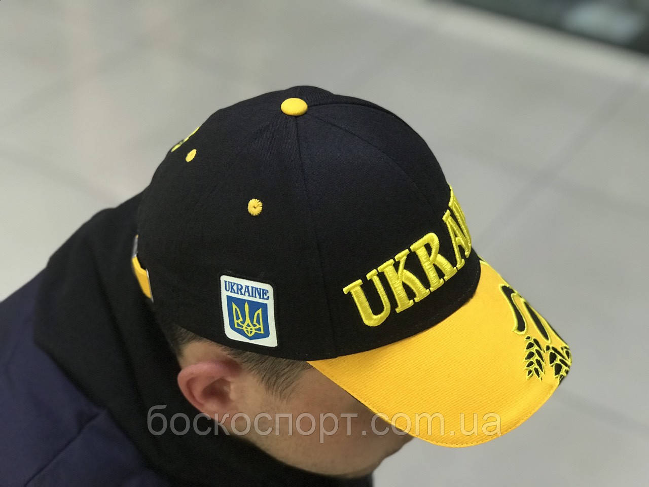 Кепки Bosco Sport UA чорний верх жовтий козирок