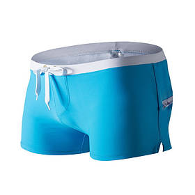 Муские купальні шорти боксери для плавання блакитного кольору