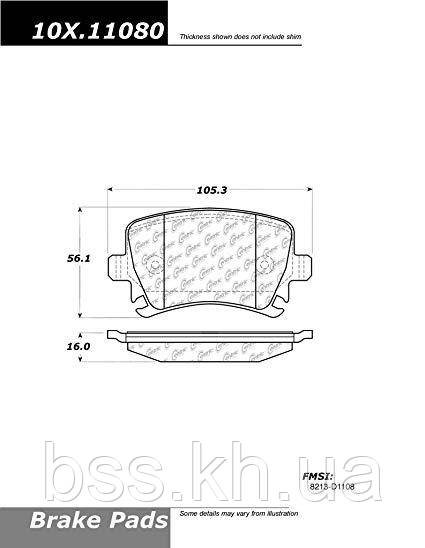 Колодки гальмівні задні кераміка Posi-Quiet 105.11080 для Volkswagen Passat B7