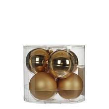 Ялинкові кульки "House of Seasons" комплект 6 шт, колір шампань