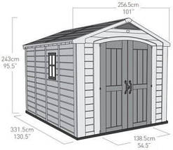 Садовий пластиковий будиночок KETER FACTOR 8x11, фото 2