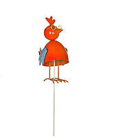 Фигурка декоративная садовая "Цыплята", оранжевый