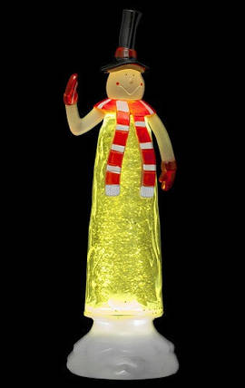 Фігурка декоративна "Сніговик", 12*9*27 см., "Luca Lighting", жовтий, фото 2