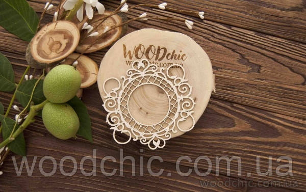 Чипборд рамка ажурна з вензелями, фото 1