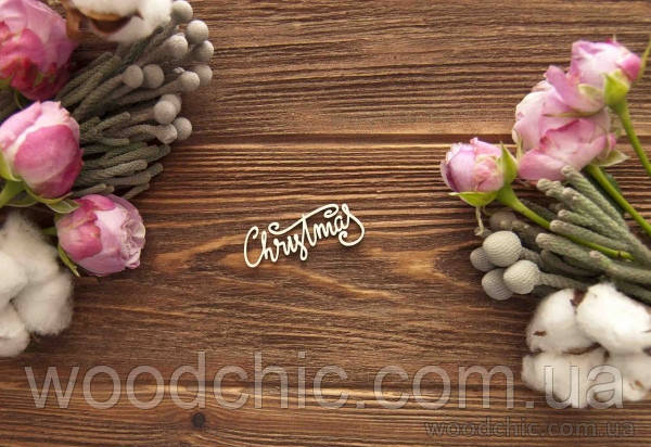 Чипборд Напис Christmas